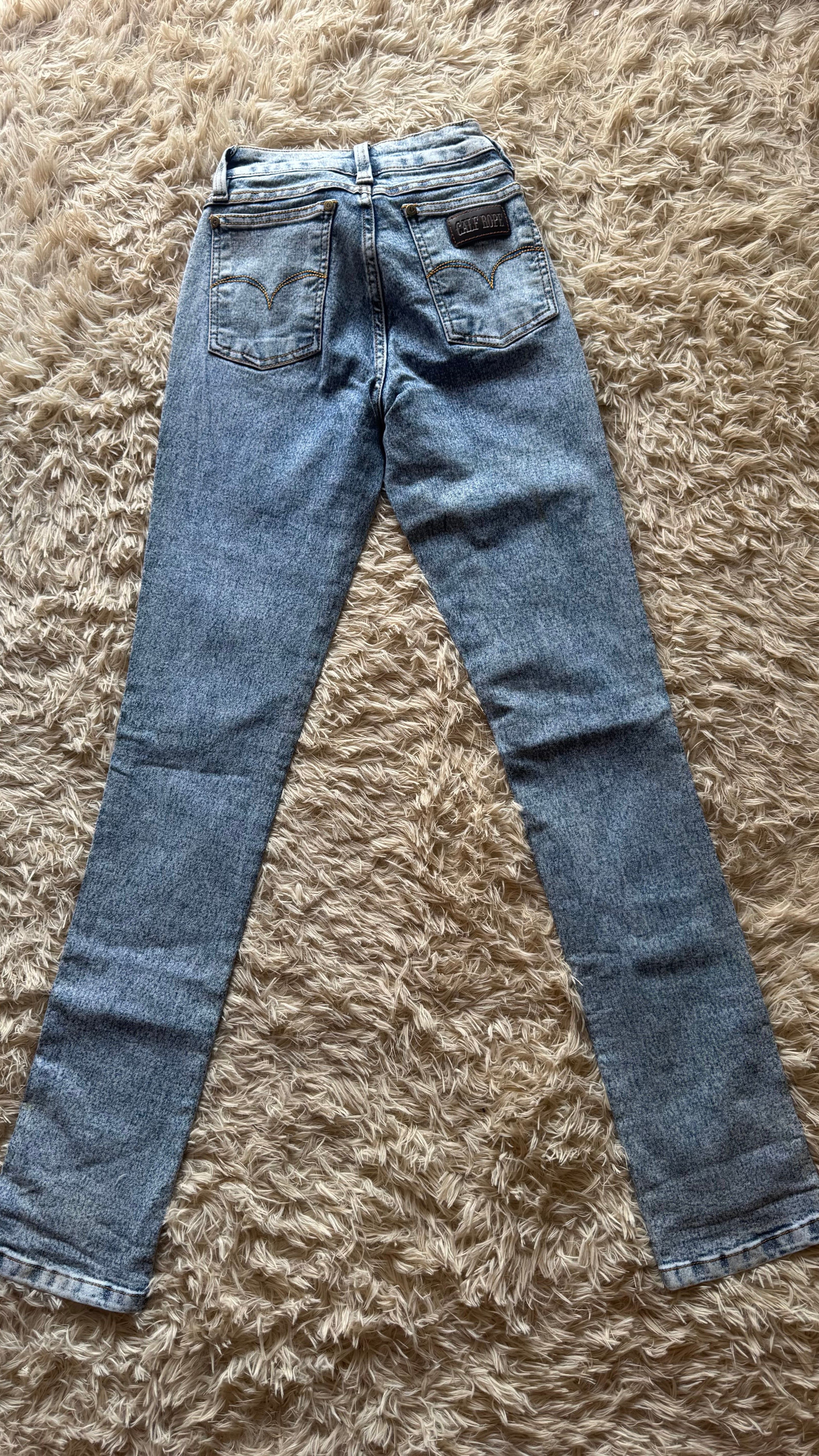 Calça Jeans Calfe Rope Boca Reta