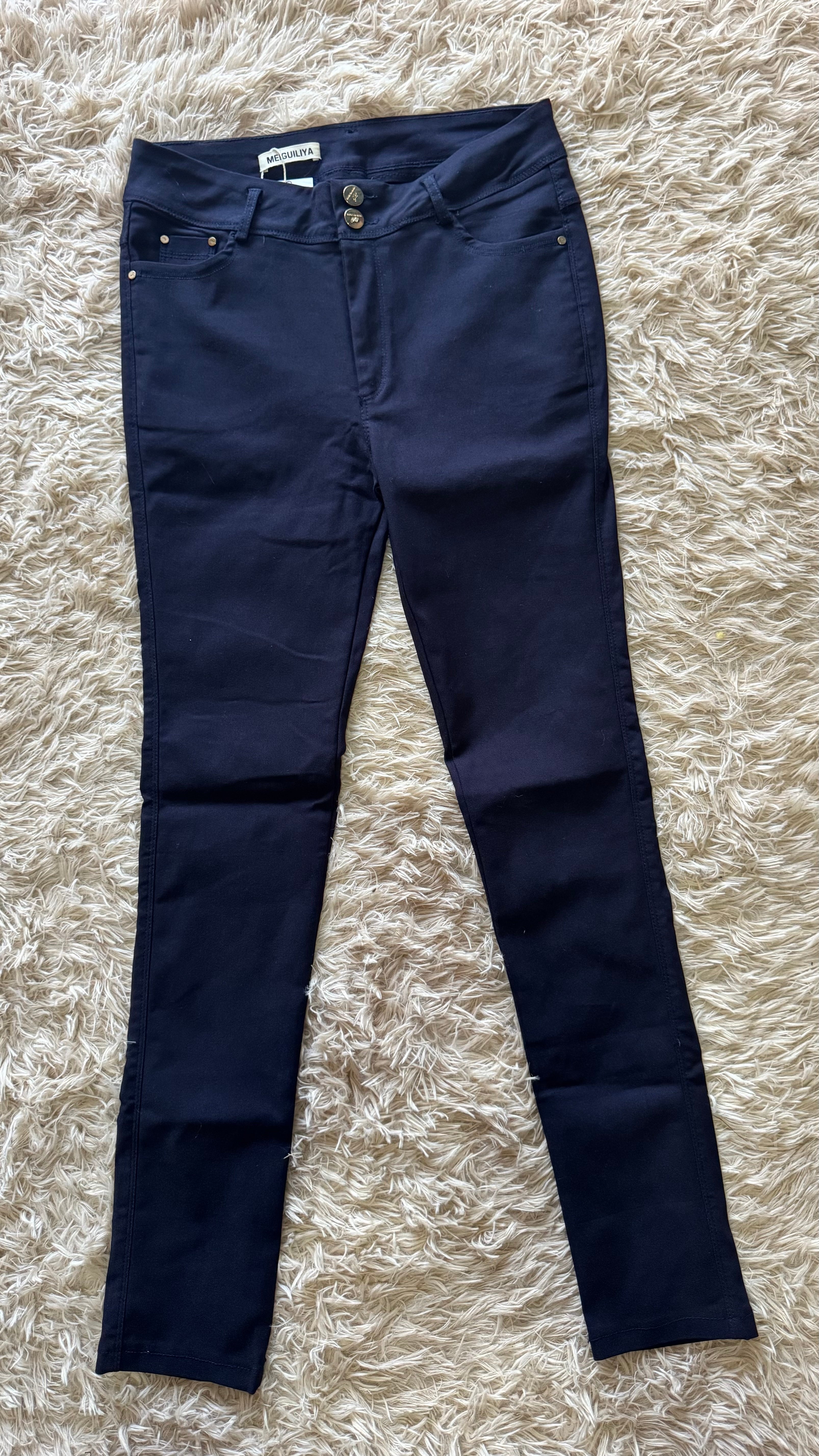Calça Jeans Skinny Preta Meiguiliya - Nova com Etiqueta