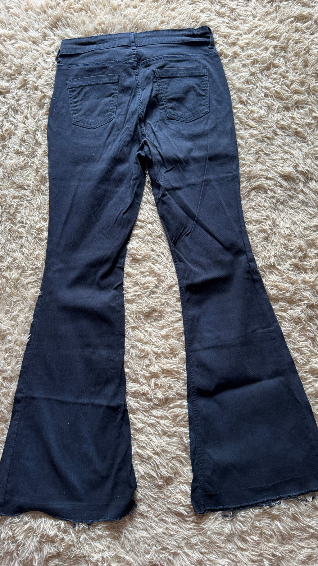 Calça Hering Flare Azul Marinho Texturizada
