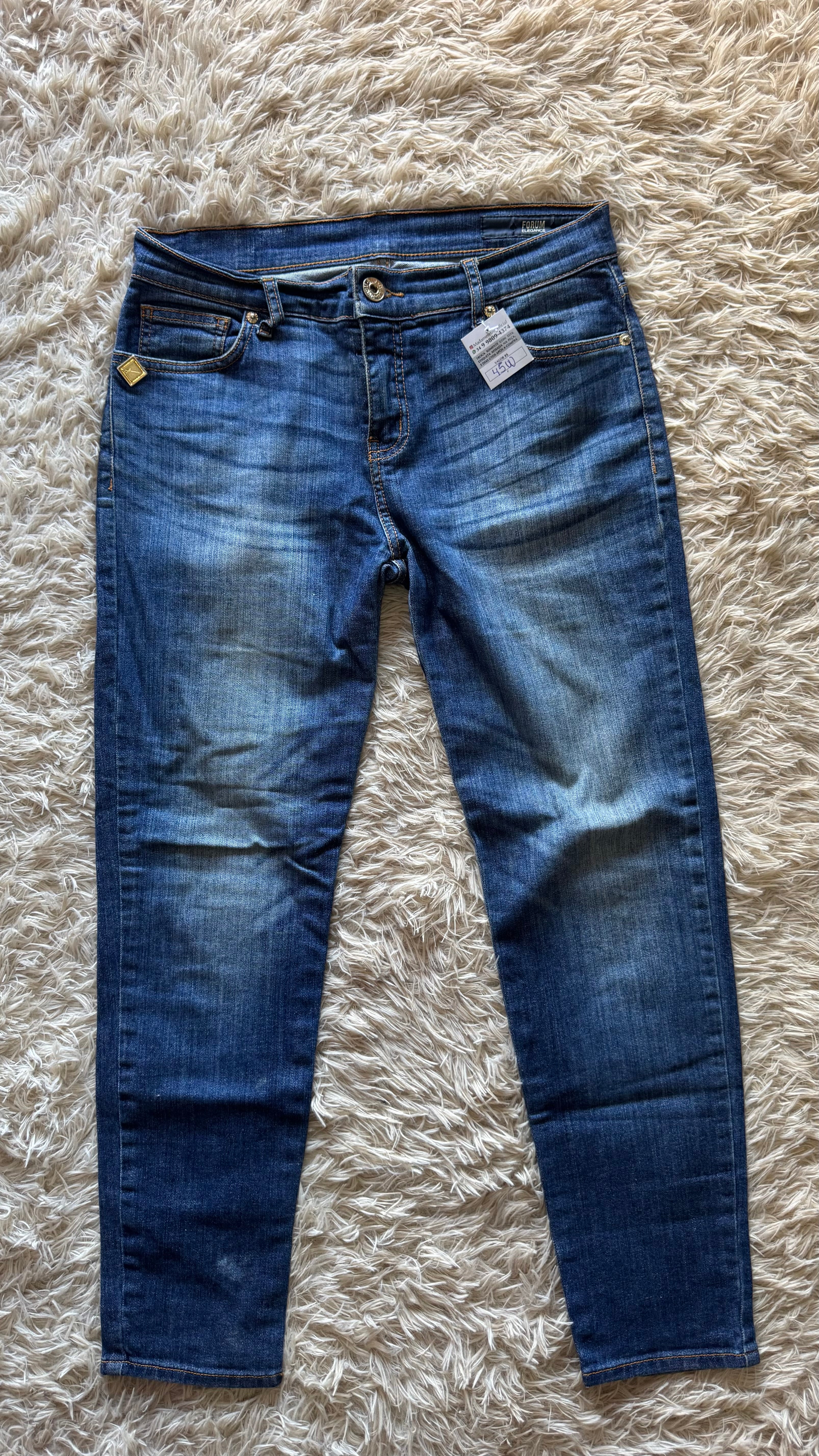 Calça Jeans Skinny Fórum Azul Escuro