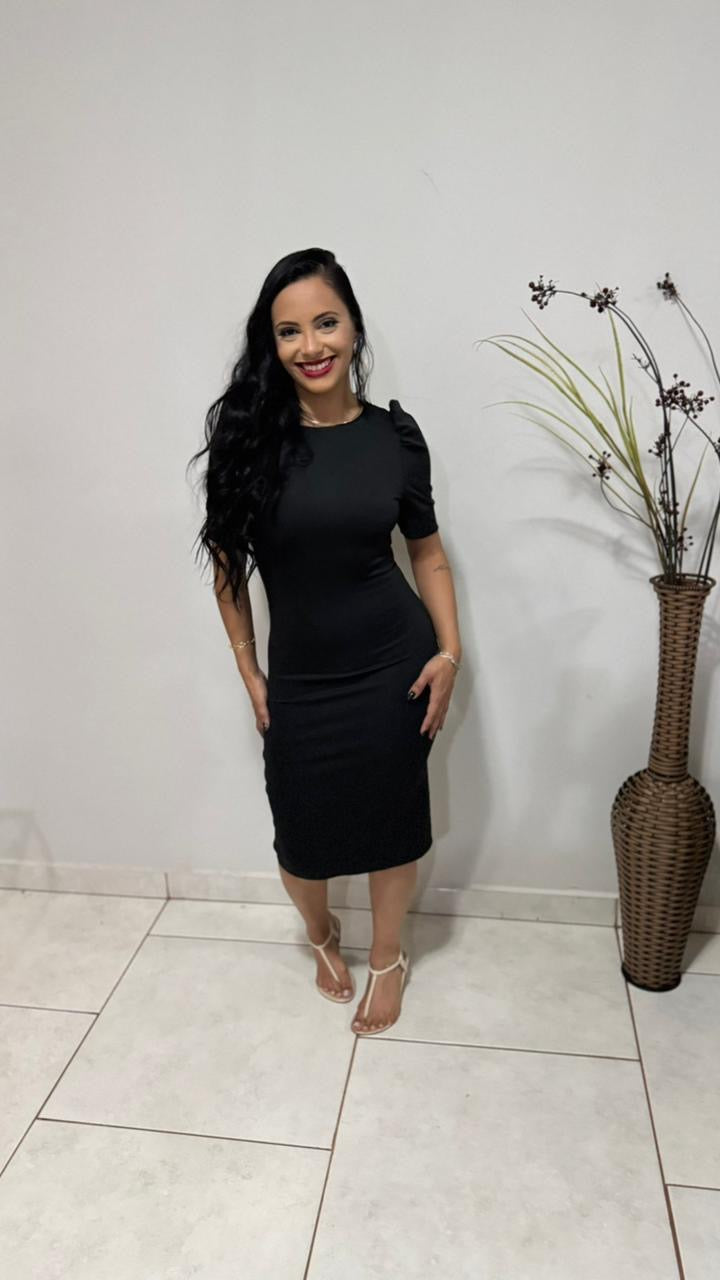 Vestido Preto duas formas de uso