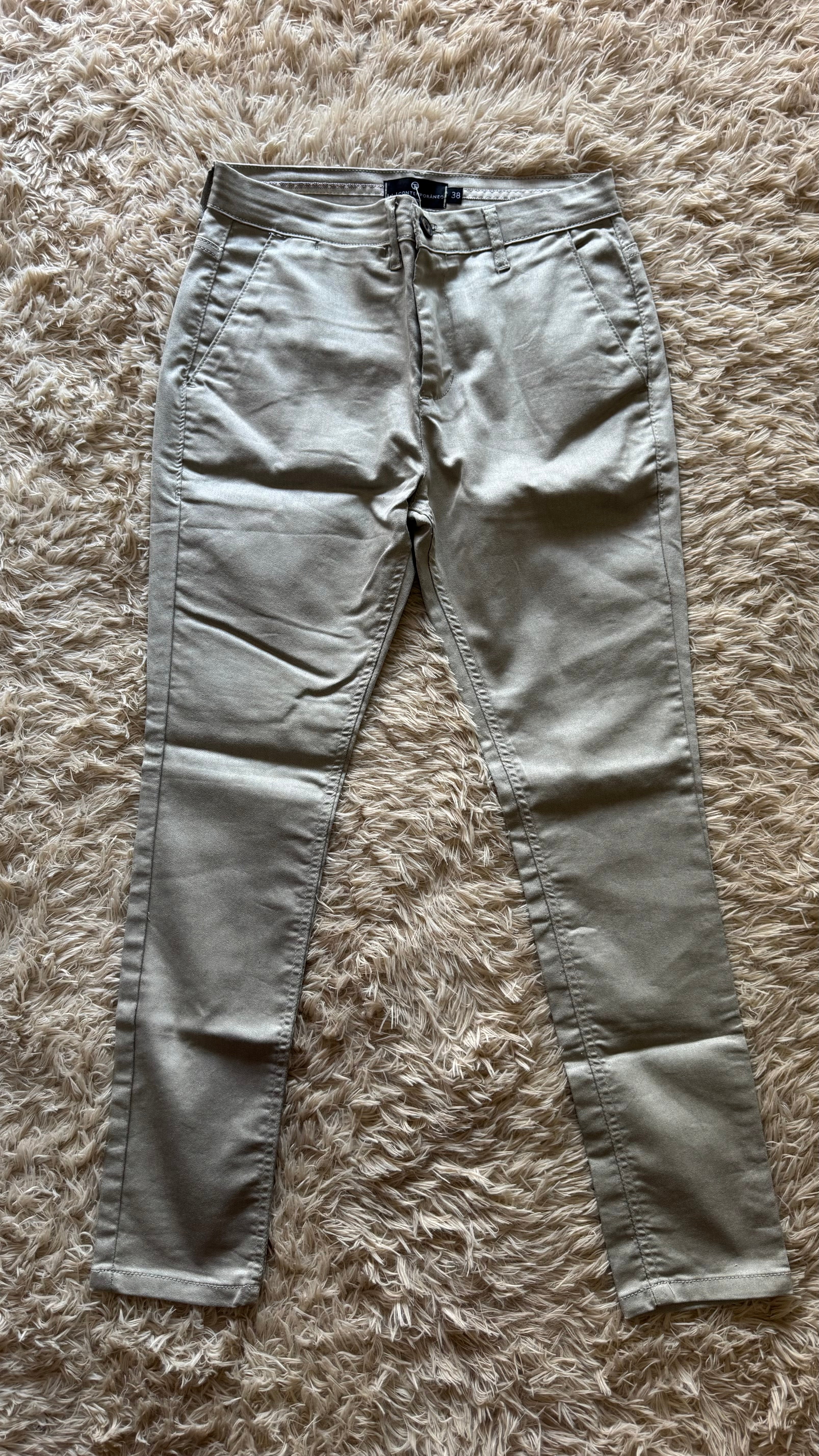 Calça Caqui Skinny Mediterrâneo