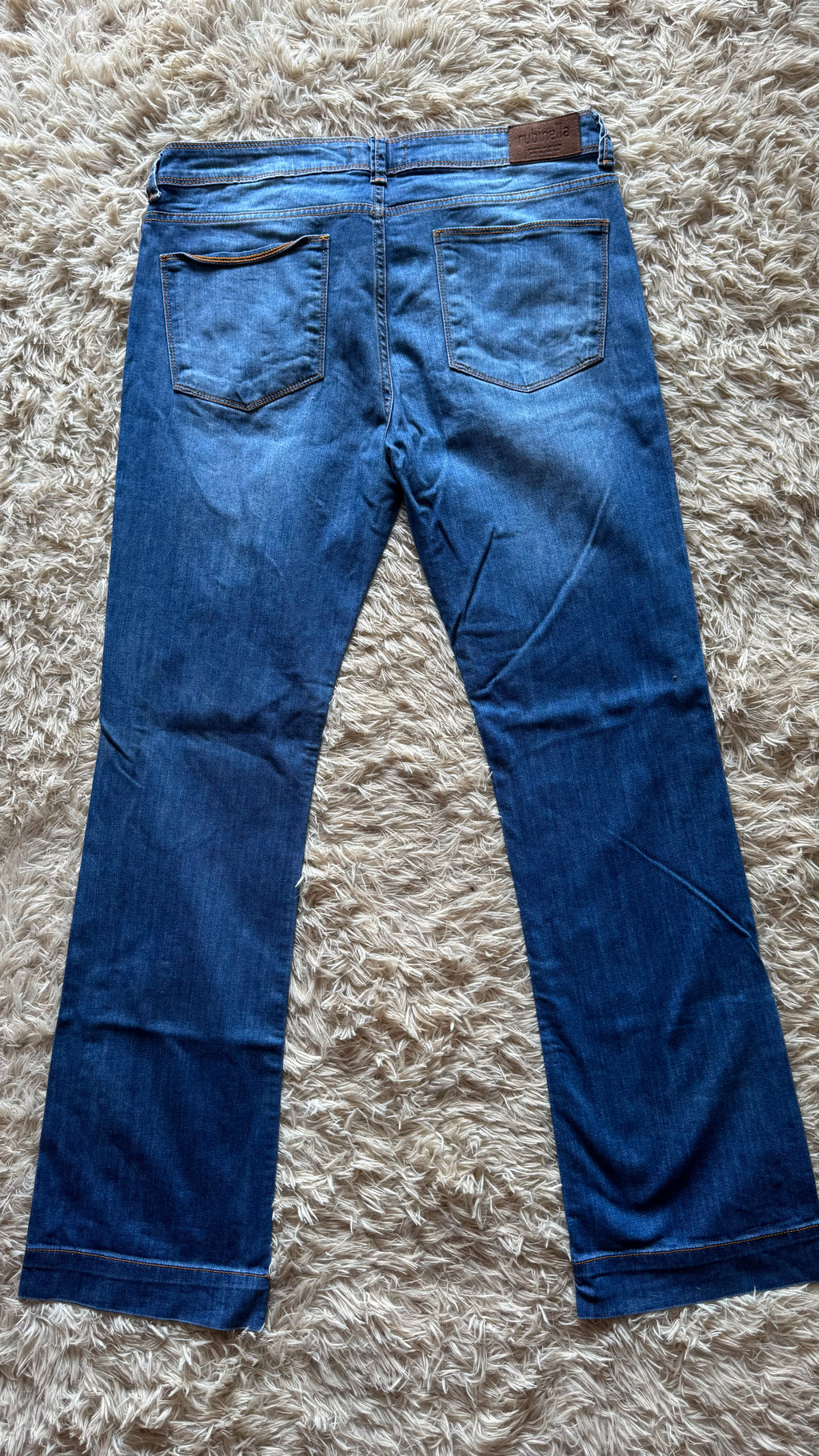 Calça Jeans Rubinella Flare Azul com Tachas