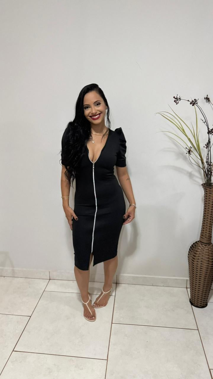 Vestido Preto duas formas de uso