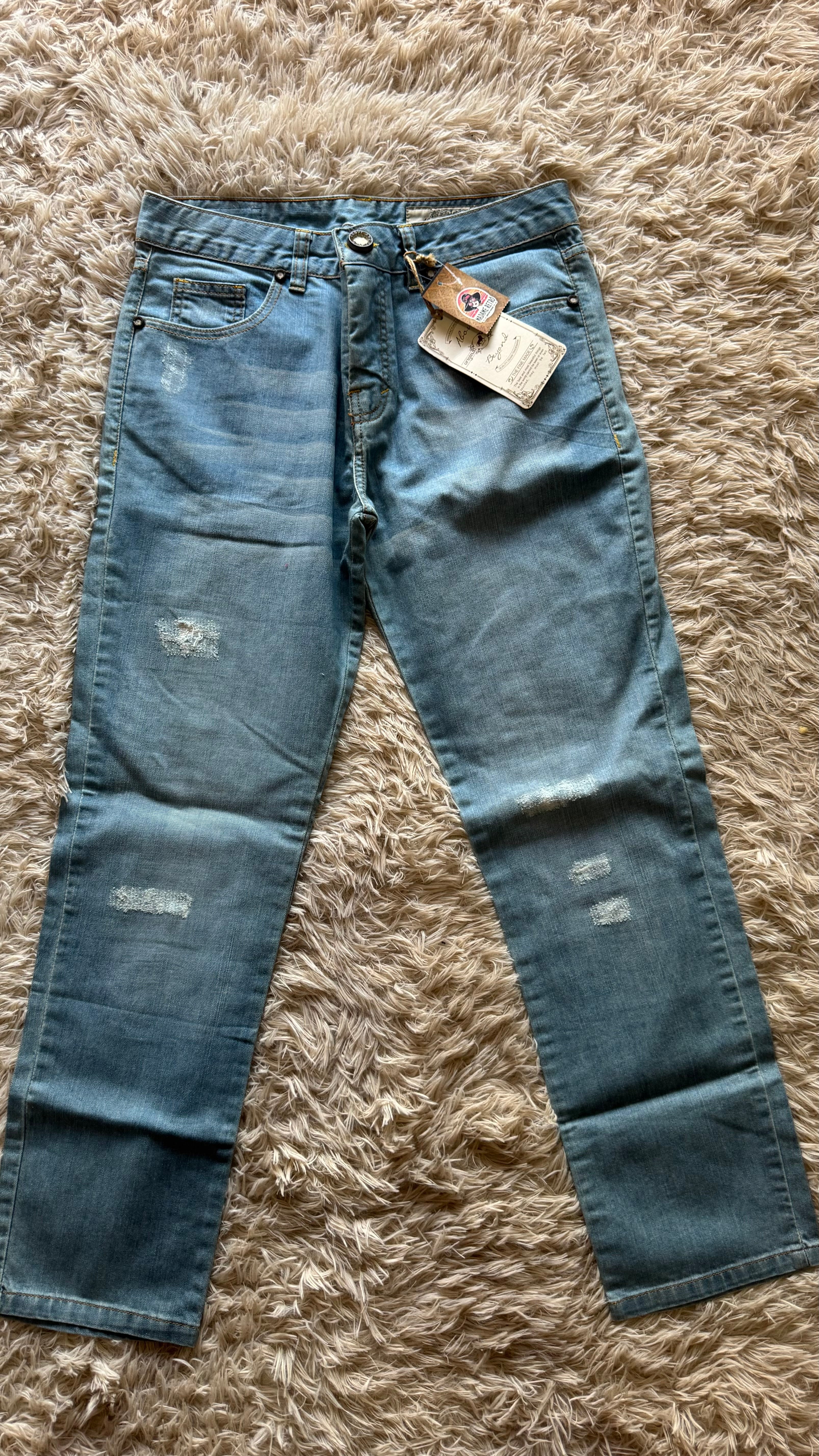 Calça Jeans Destroyed Azul Alove And Beyond - Nova com Etiqueta