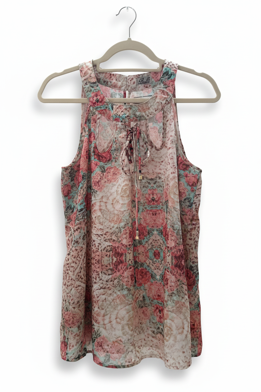 Blusa Floral com Laço - Frente