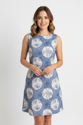 Vestido Zinco Azul Floral