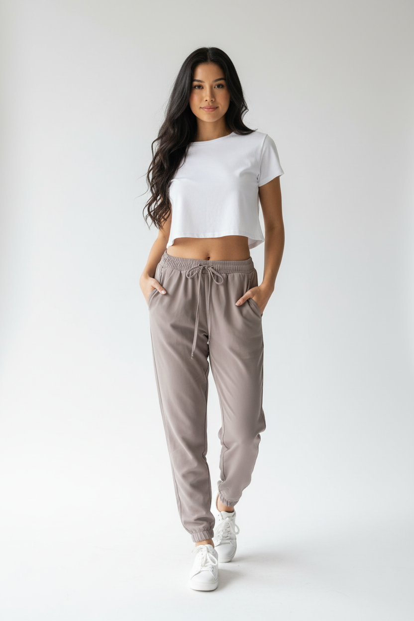 Calça Jogger Bege - UK2LA