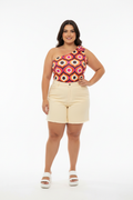 Bermuda Patricia Foster Amarelo Claro Plus Size 50