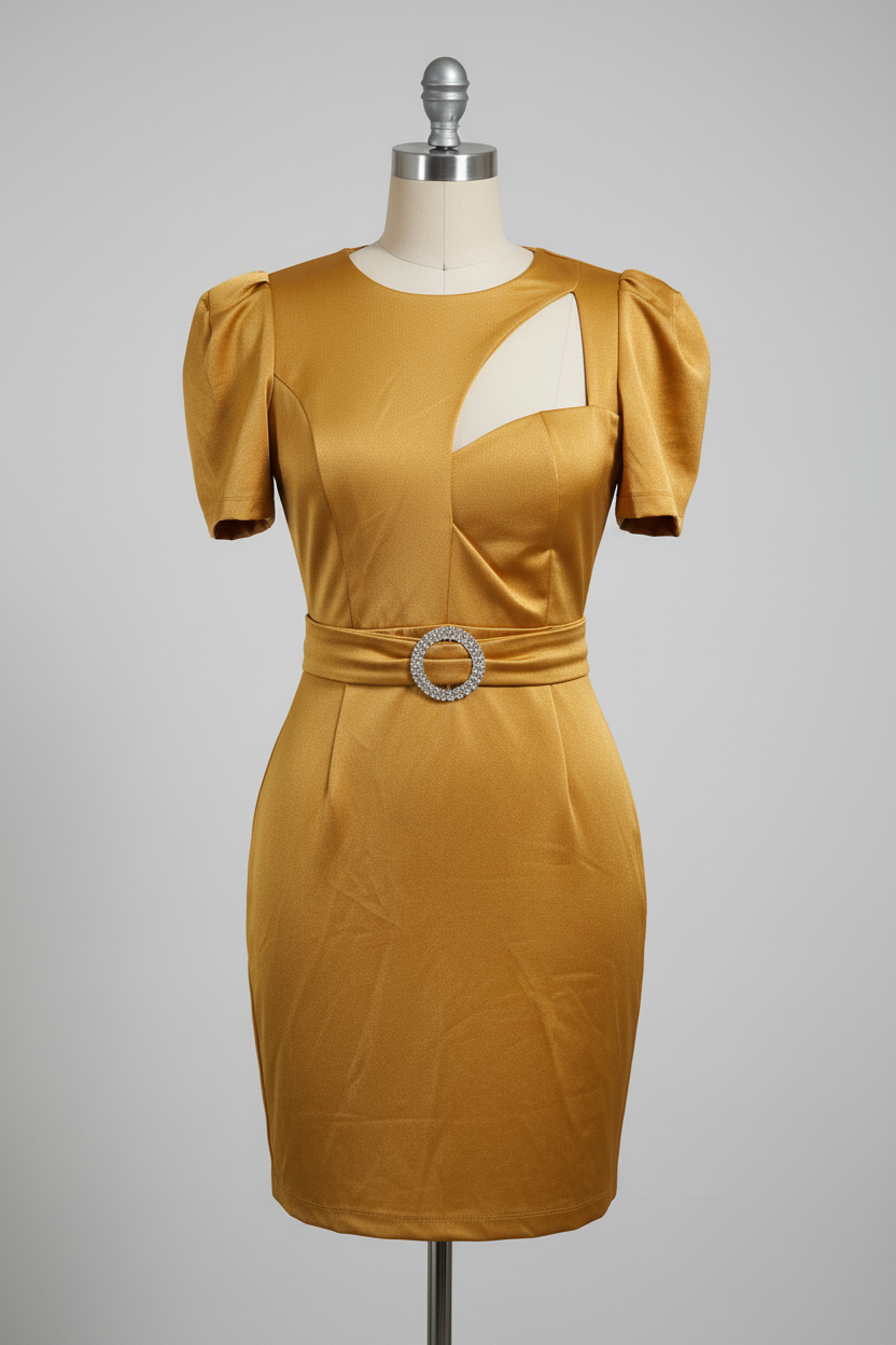 Vestido Dourado Morena Charme