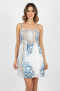 Vestido Luigi Bertolli Floral Azul