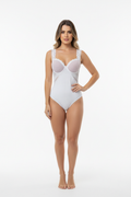Body Branco Franzido Morena Charme - Tamanho Único