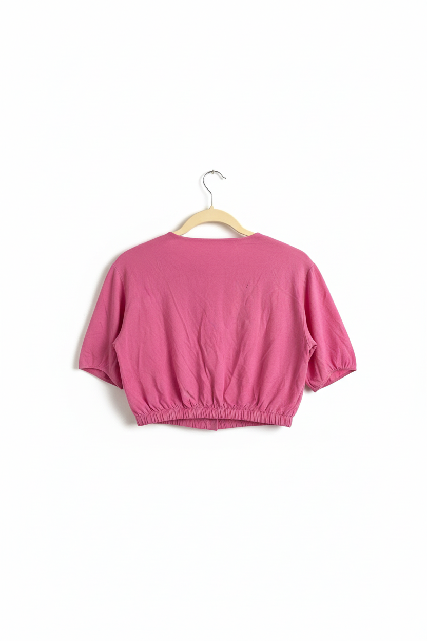 Blusa Cropped Rosa Hering