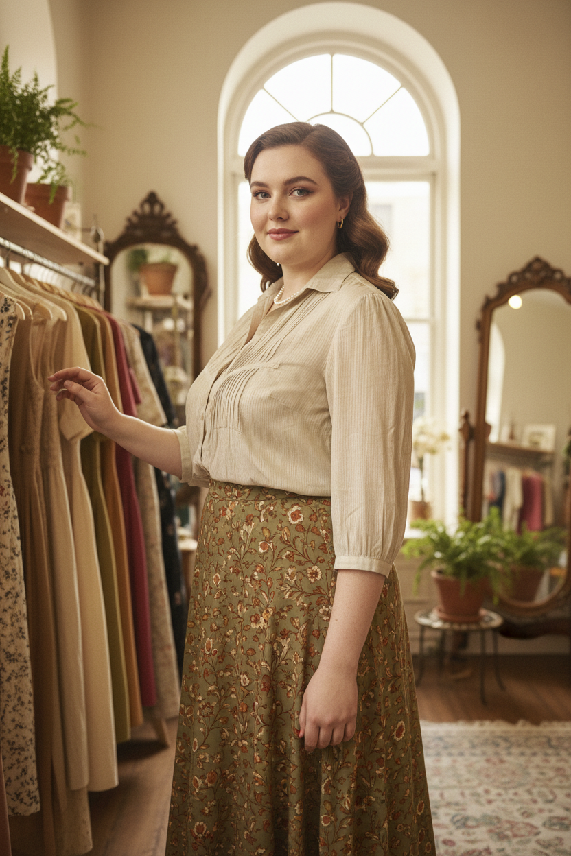 Blusa Bege com pregas