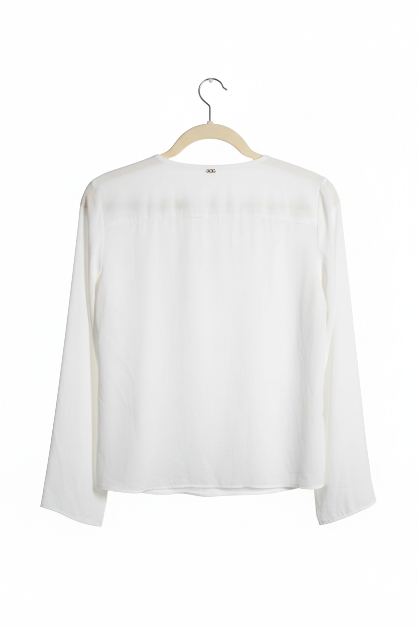 Blusa Branca com Franjas Decorativas - Maria Valentina