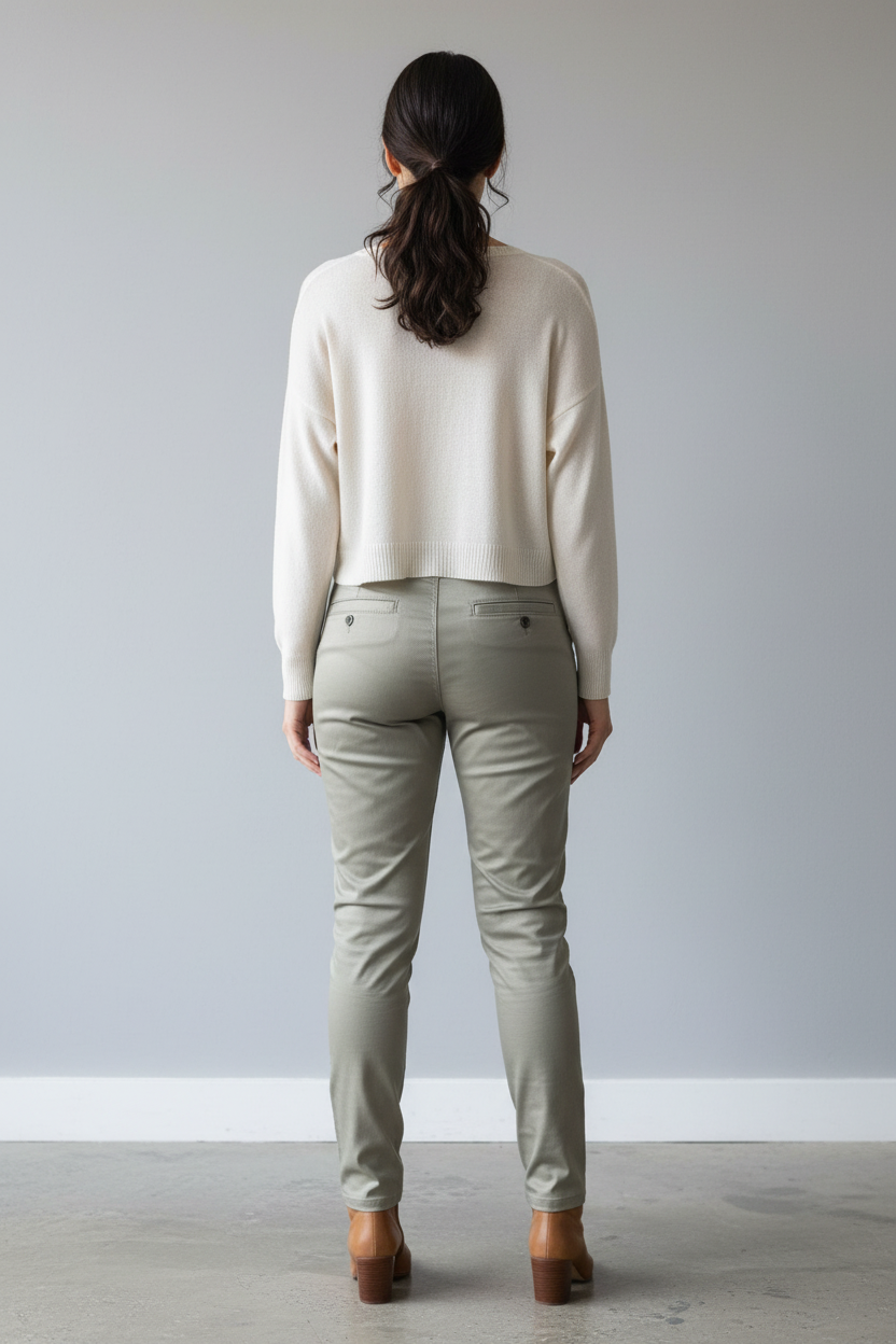 Calça Caqui Skinny Mediterrâneo