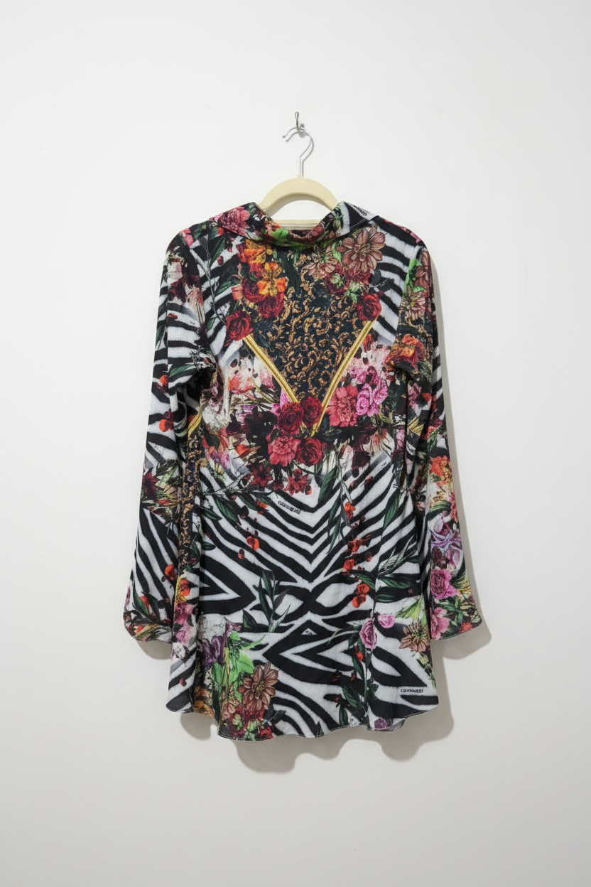 Blusa Estampada Zebra Floral - Duplo Sentido