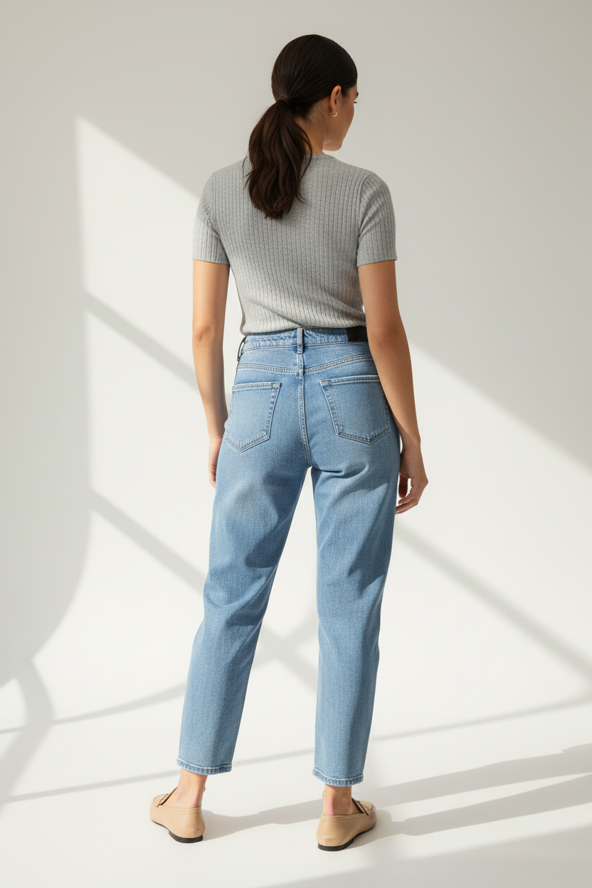 Calça Mom Jeans Destroyed Really Azul