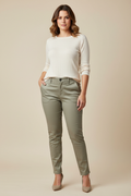 Calça Caqui Skinny Mediterrâneo