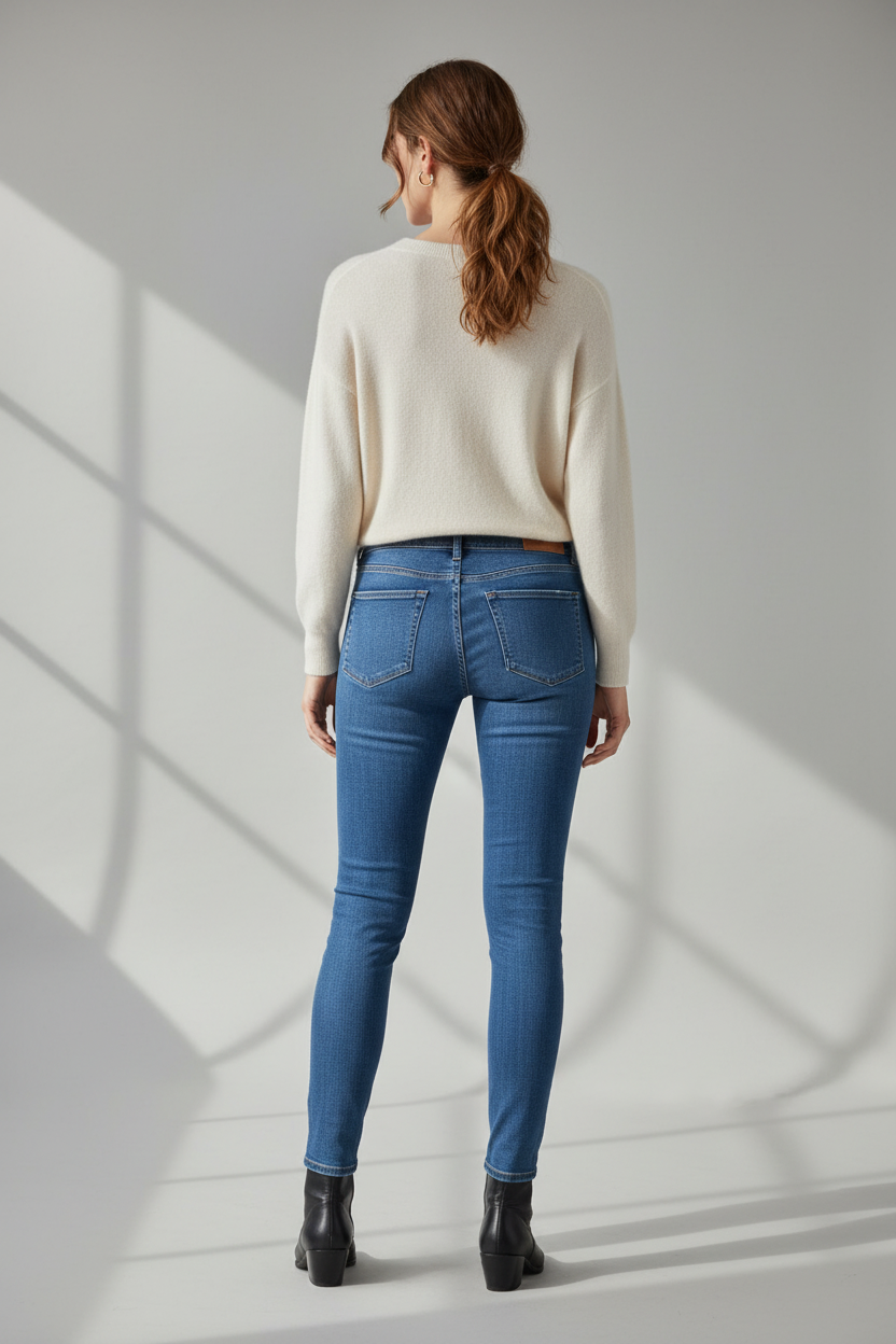 Calça Jeans Skinny Azul Patrícia Foster