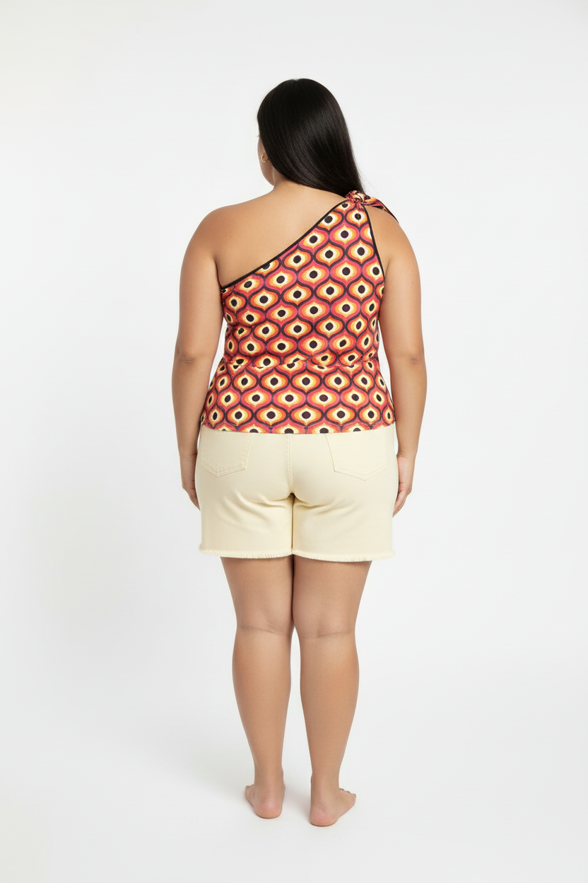 Bermuda Patricia Foster Amarelo Claro Plus Size 50