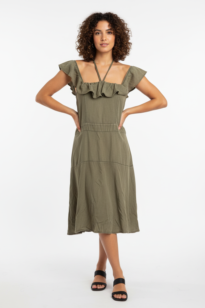 Vestido Tratto Jeans Verde Militar