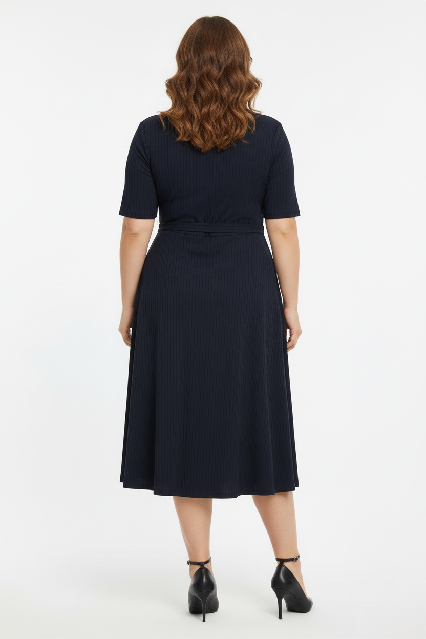 Vestido Azul Marinho Transpassado - Hering