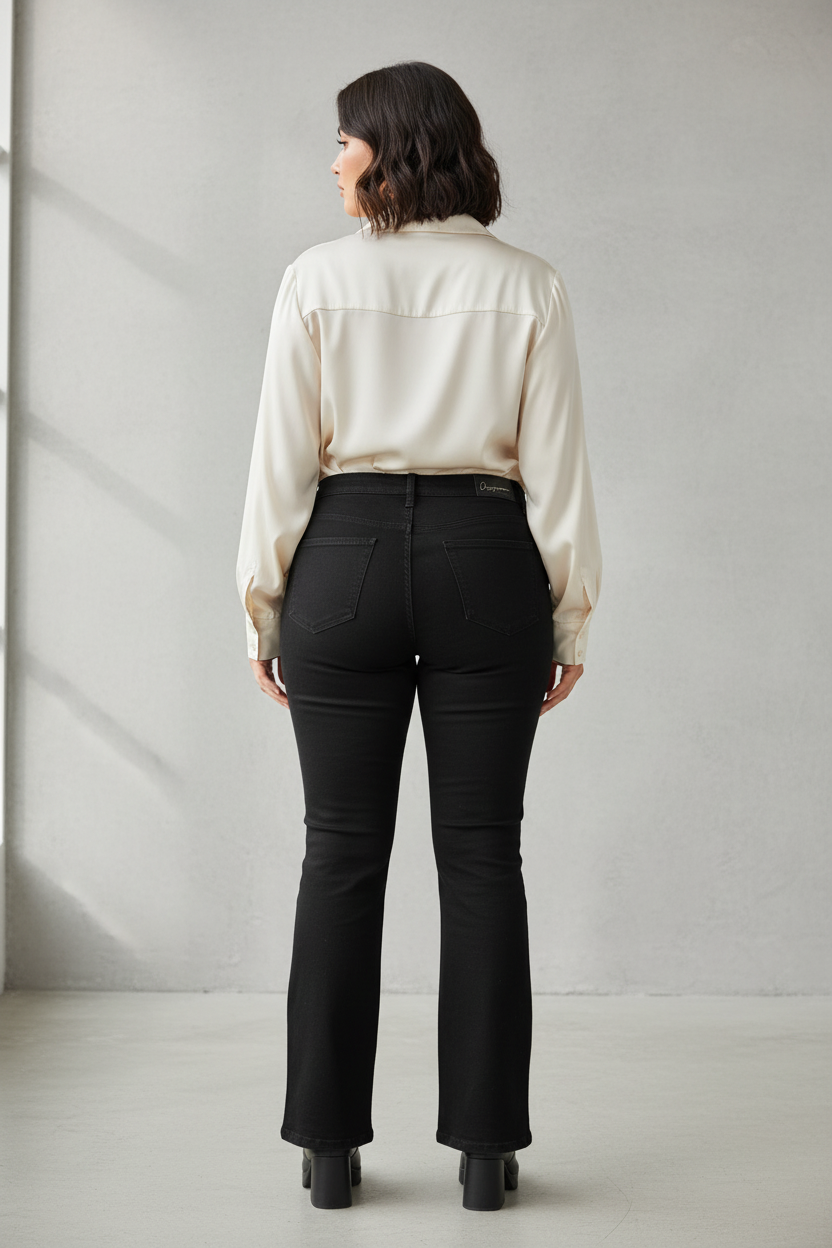 Calça Jeans Flare com Lycra Ouzzare