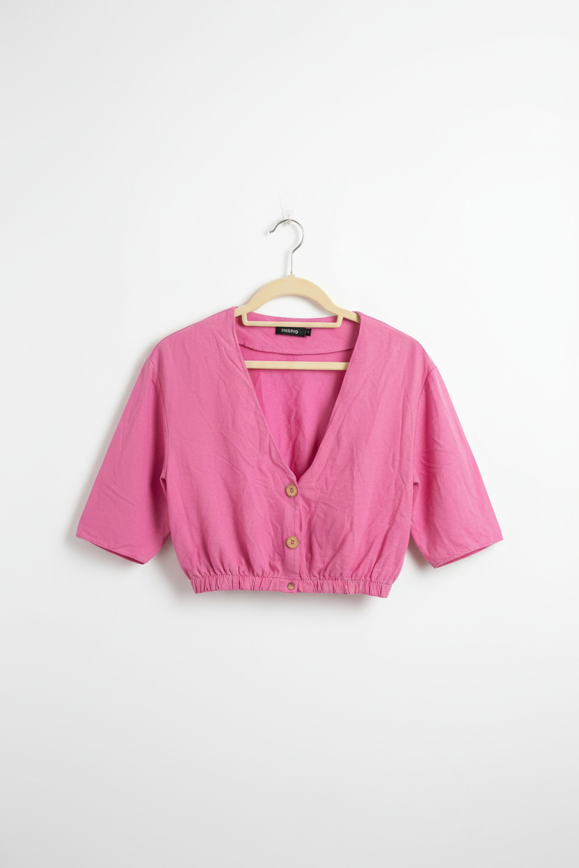 Blusa Cropped Rosa Hering