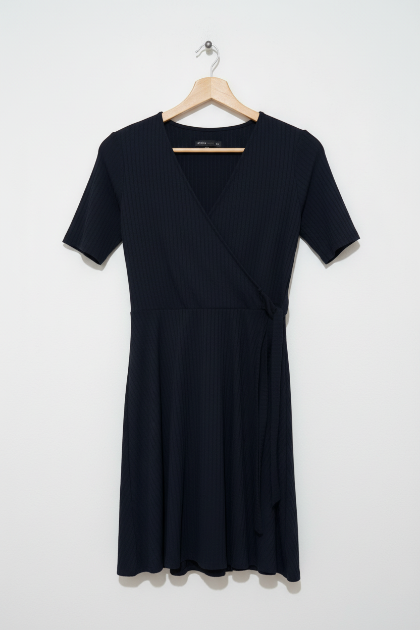 Vestido Azul Marinho Transpassado - Hering