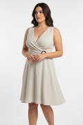 Vestido Linho Cru Transpassado - Tamanho G