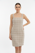 Vestido Bege Texturizado