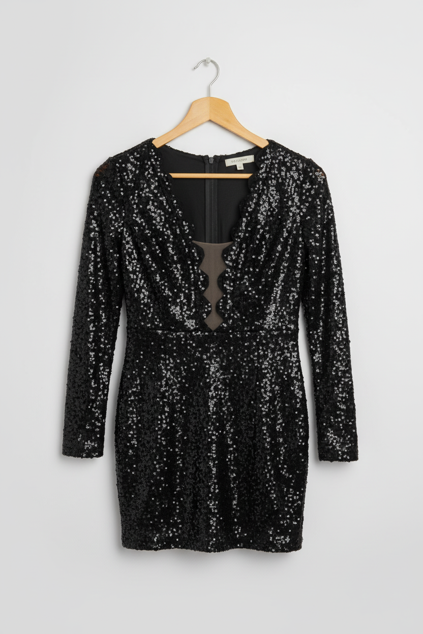 Vestido Preto Paetês
