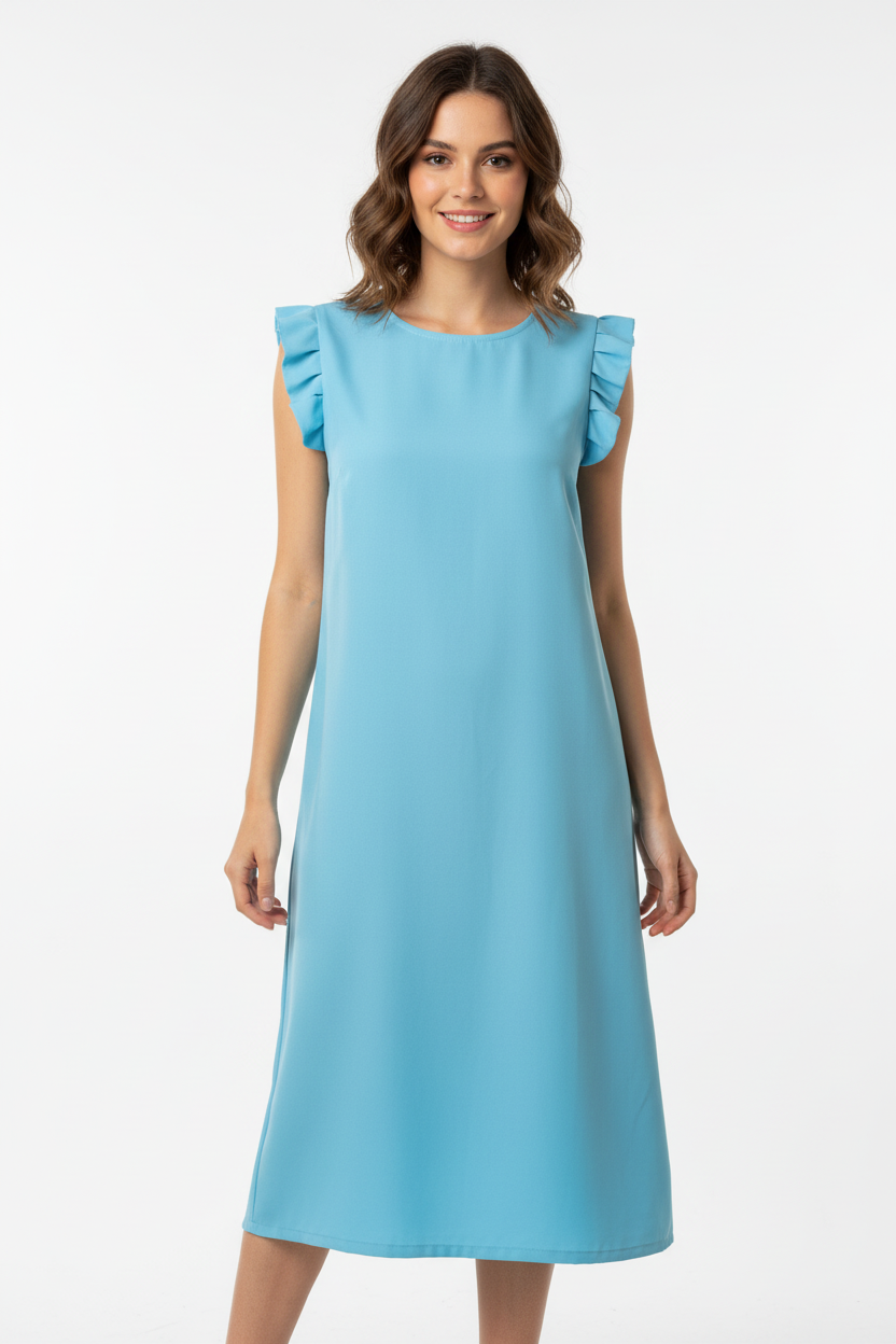 Vestido Azul Claro Midi
