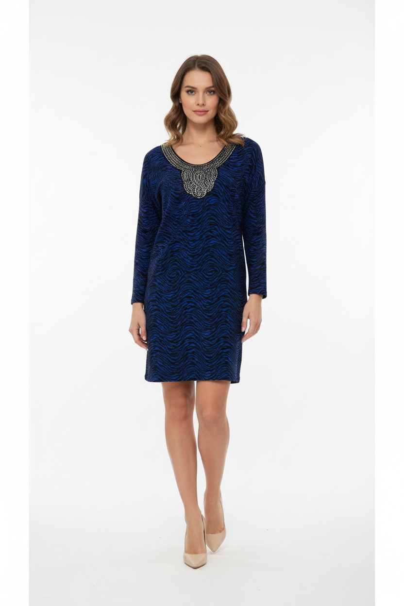 Vestido Azul Royal Pedrarias - Talita Kume