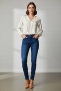 Calça Jeans Skinny Azul com Lycra
