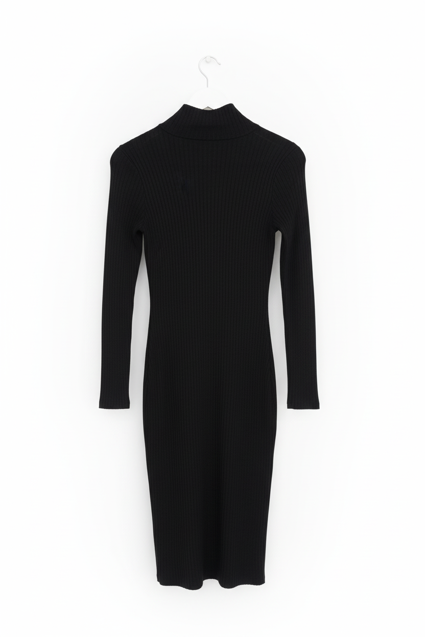Vestido Preto Gola Alta