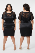 Vestido Preto Renda Transparente GG