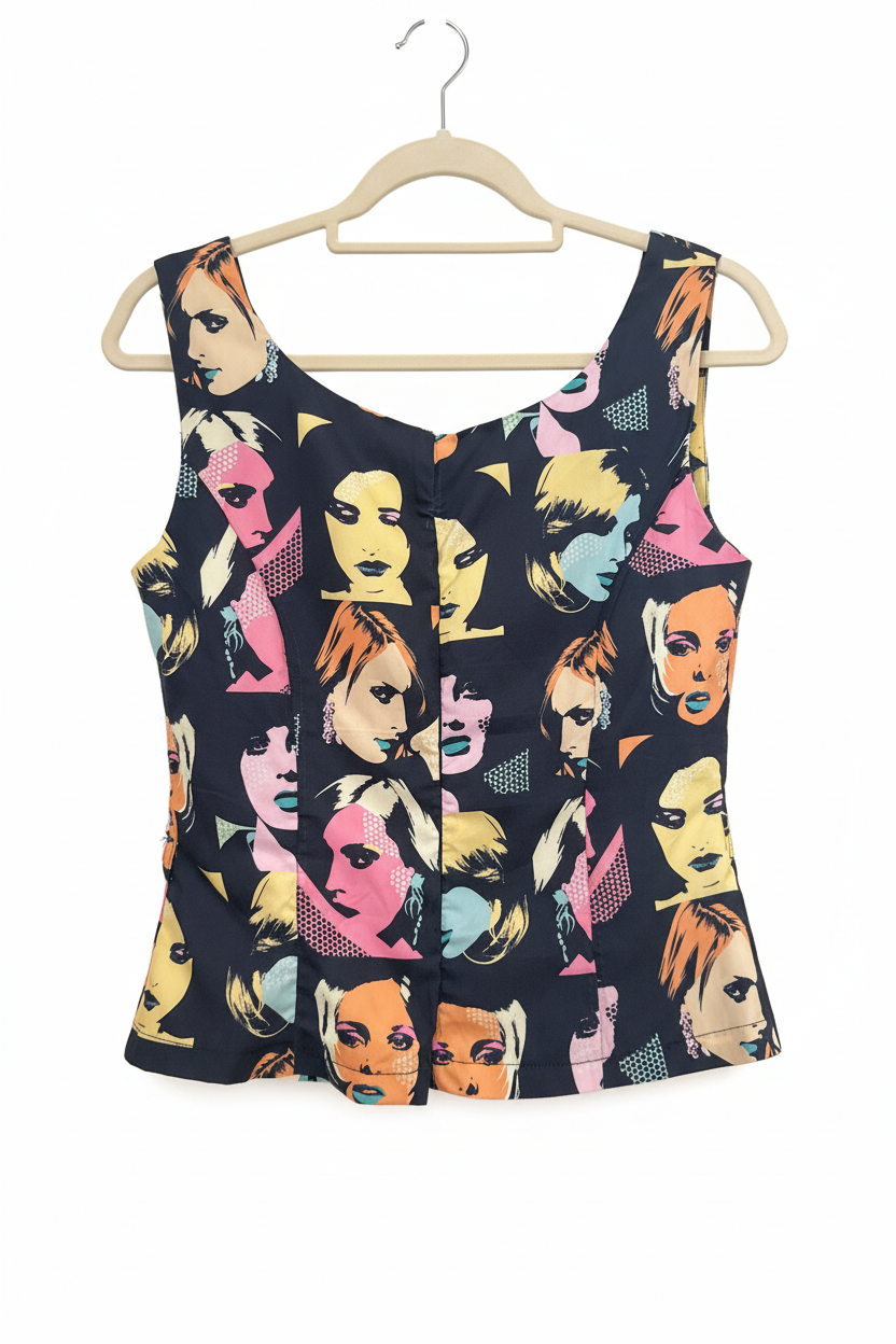 Blusa Preta Pop Art