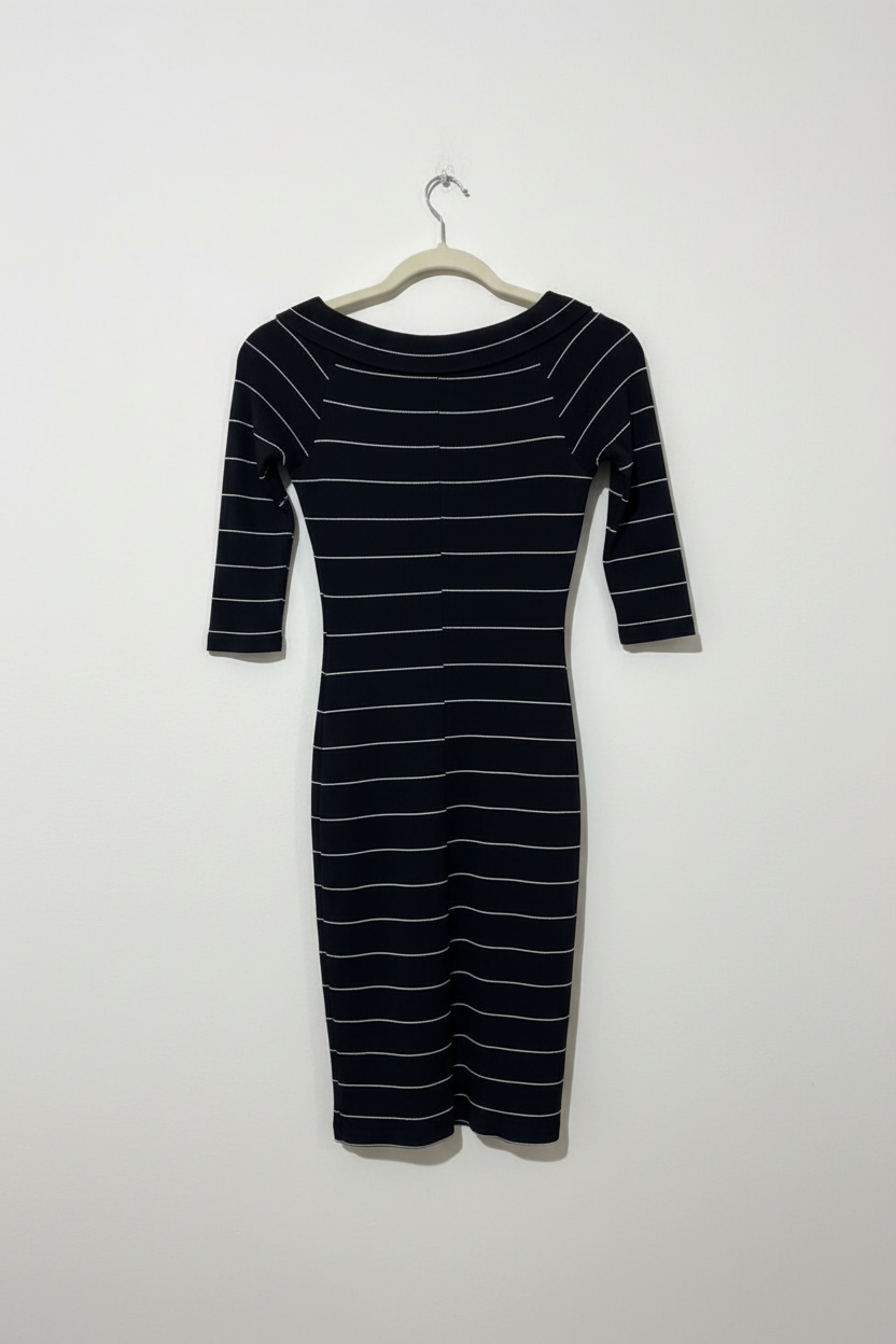 Vestido Preto Listrado - POOL