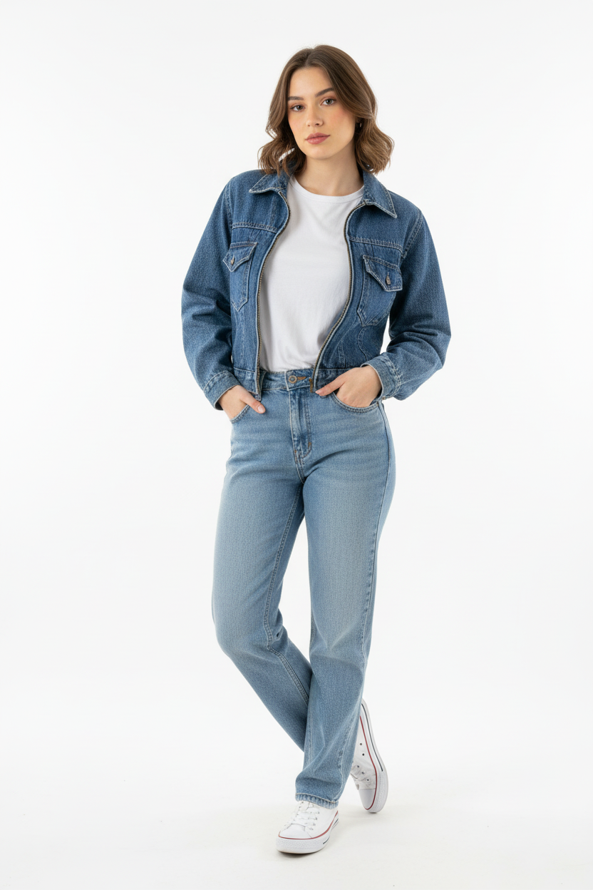 Jaqueta Jeans Azul Clássica