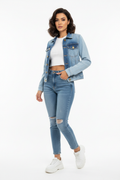 Jaqueta Jeans Bicolor OXY