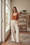 Blusa Alça Trançada Terracota