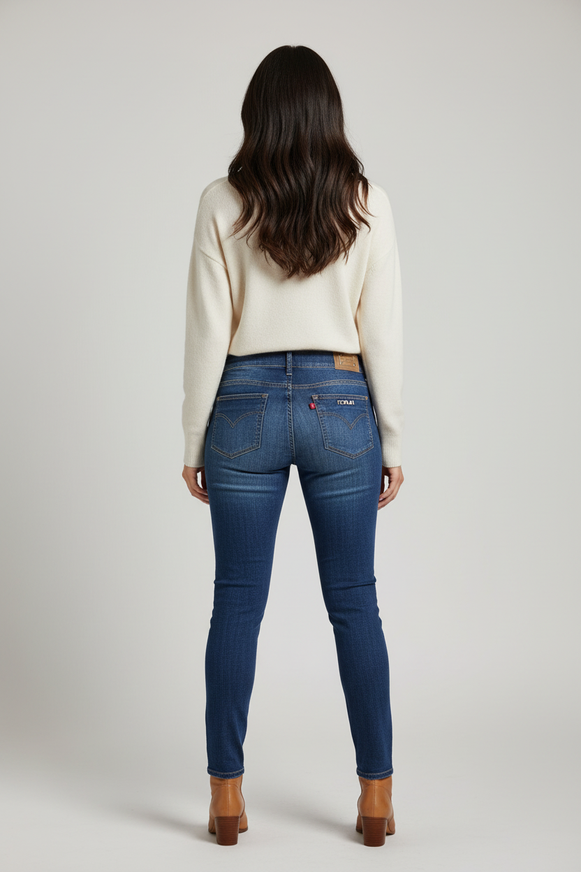 Calça Jeans Skinny Fórum Azul Escuro
