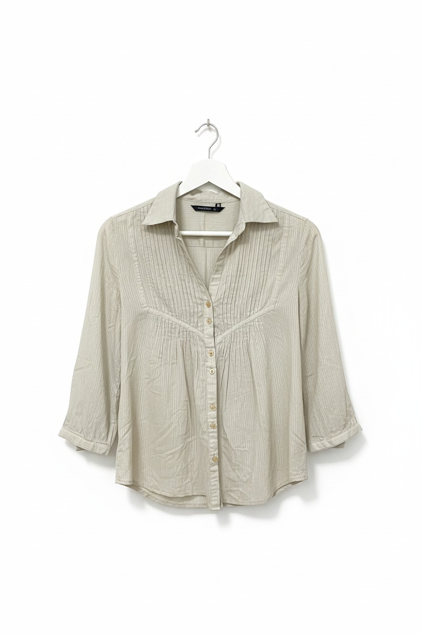 Blusa Bege com pregas