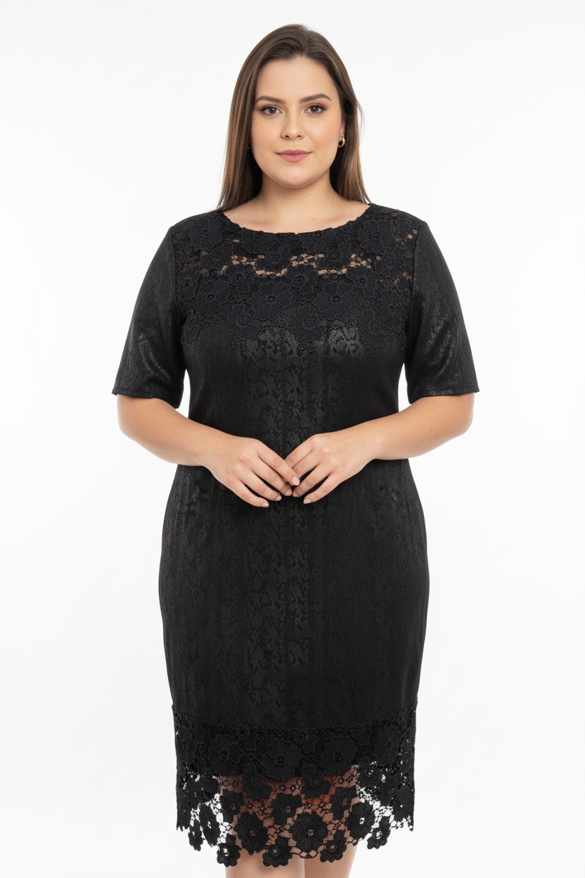 Vestido Preto Renda Viva