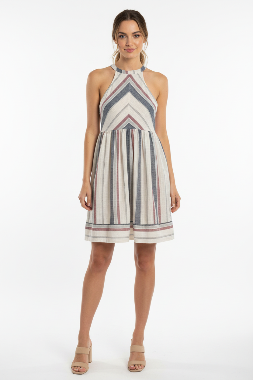 Vestido Listrado linho